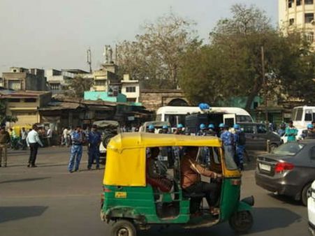 ગાંધીનગરમાં ચક્કાજામ ની ઘટના