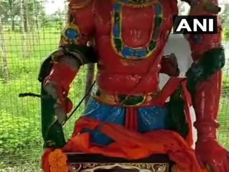 તેલંગાણા: કેટલાક શરારતી તત્વોએ હનુમાનજીની મૂર્તિ તોડી