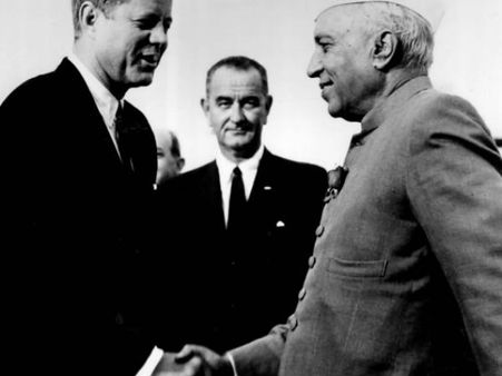 કેનેડી અને નહેરુની મુલાકાત