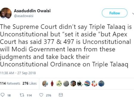 મારા વિચારથી ત્રણ તલાકને કોર્ટમાં પડકારવી જોઈએ