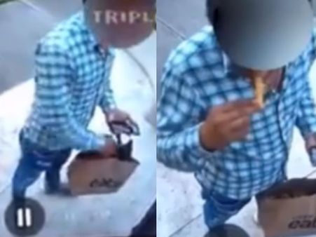 ખાવાનું કાઢીને ખાવા લાગ્યો ડિલિવરી બોય