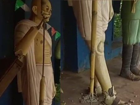 વિશાખાપટ્ટનમઃ ગાંધી જયંતિના એક દિવસ પહેલા તોડી ‘બાપૂ' ની પ્રતિમા