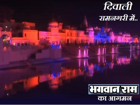 અયોધ્યામાં સરયુ નદી પાસેનું દ્રશ્ય