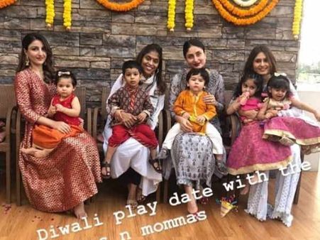 Pics: તૈમુરે બહેન ઈનાયા સાથે સ્કૂલમાં આ રીતે મનાવી દિવાળી