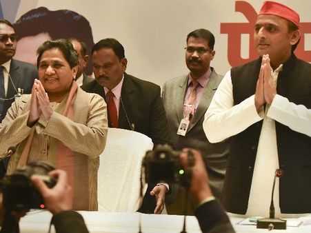 મધ્ય યુપીમાં સપા-બસપાનું જબરદસ્ત પ્રદર્શન