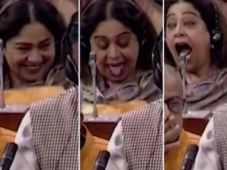 Video: અનામત બિલની ચર્ચા વખતે ભાજપ સાંસદ કિરણ ખેર બનાવી રહી હતી વિચિત્ર ફેસ