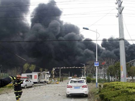 ચીનઃ કેમિકલ પ્લાન્ટમાં બ્લાસ્ટથી અત્યાર સુધી 47 લોકોના મોત, 640 ઘાયલ