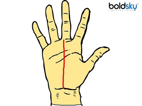 જો રેખા શનિ પર્વતથી થઈને સીધી નીચે તરફ જતી હોય