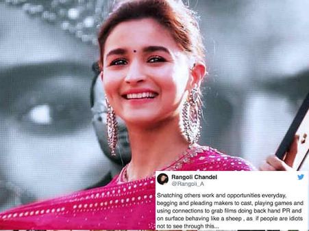 આલિયા જેવા લોકો બીજાના કામ છીનવે, મોટા પ્રોડ્યુસર પાસે ભીખ માંગે છેઃ રંગોલી