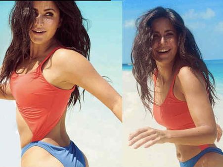 લાલ બિકીનીમાં 