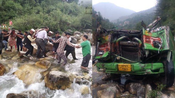 હિમાચલમાં યાત્રીઓથી ભરેલી બસ ખીણમાં ખાબકતાં 20નાં મોત