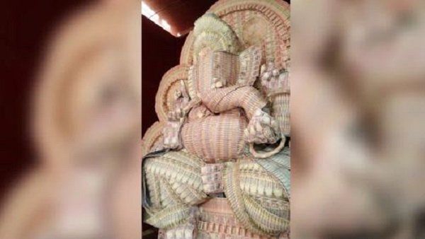 ગણપતિની 12 ફીટ ઉંચી પ્રતિમા 21 લાખની કરન્સીથી બની