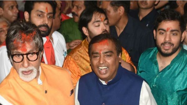 મુકેશ અંબાણી અને અમિતાભ બચ્ચને કર્યા લાલબાગના રાજાના દર્શન