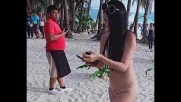 દોરા જેટલી પાતળી બિકીની પહેરી બીચ પર ફરી રહી હતી, ધરપકડ થઇ