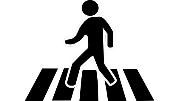 5) પગપાળા ક્રોસિંગ પાર કરવું
