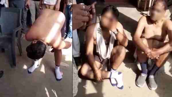 RSS નેતાએ પિતા-પુત્રને નગ્ન કરી માર્યા અને પછી મુરઘા બનાવ્યા