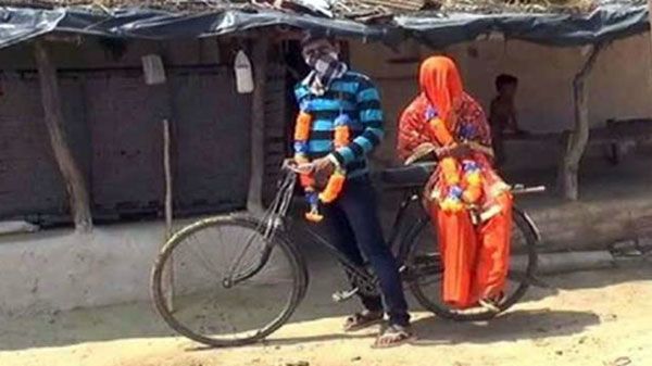 ઉત્તર પ્રદેશમાં એક વ્યક્તિએ લોકડાઉનમાં કર્યા લગ્ન, સાઇકલ લઇને ગયો પરણવા