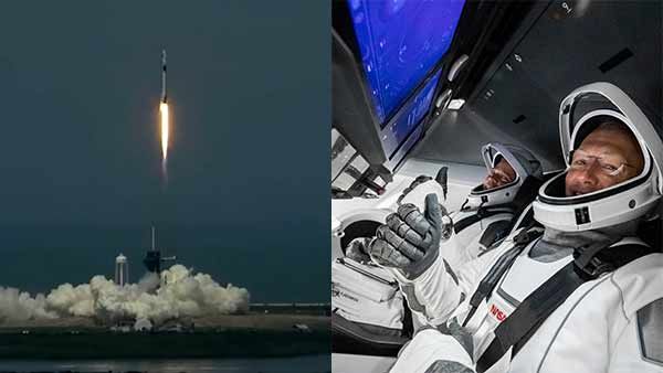 SpaceX- NASAનું હ્યૂમન સ્પેસ મિશન લૉન્ચ અમેરકાએ ઈતહાસ રચ્યો