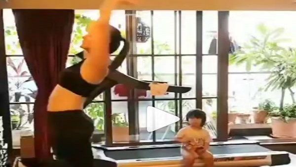 માં કરીના કપુર સાથે તૈમુરે કર્યા સુર્ય નમસ્કાર, વીડિયો થયો વાયરલ