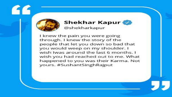 શેખર કપૂરે લખ્યું જાણું છુ એ લોકો વિશે