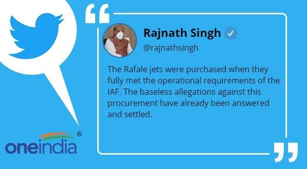 રાજનાથ સિંહે રાફેલની લેન્ડિંગન વીડિયો પોસ્ટ કર્યો