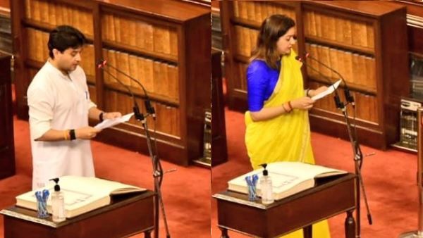 જ્યોતિરાદિત્ય સિંધિયા, પ્રિયંકા ચતુર્વેદી સહિત 44 નવા રાજ્યસભા સાંસદોએ લીધા શપથ