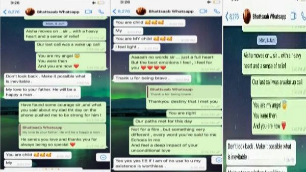 ભટ્ટે મેસેજ કર્યો કે બહાદૂર હોવા માટે આભાર ભટ્ટે મેસેજ કર્યો કે બહાદૂર હોવા માટે આભાર