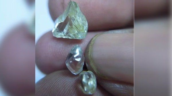 બે મહિનાની આકરી મહેનત બાદ મળ્યા ત્રણ હીરા