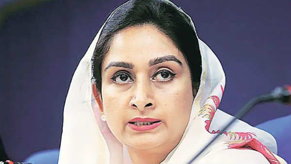 મોદી સરકારના કૃષિ બિલના વિરોધમાં હરસિમરત કૌર બાદલે આપ્યુ રાજીનામું