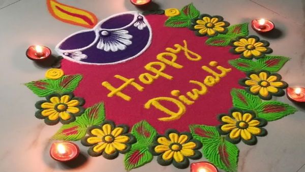 લોટથી રંગોળી