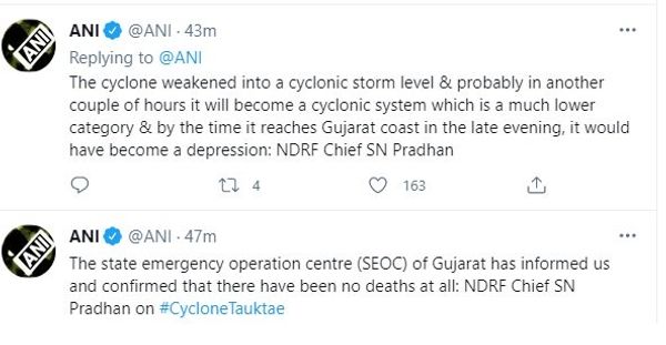 Cyclone Tauktae: NDRF ચીફ બોલ્યા- ચક્રવાત કમજોર પડ્યું, ગુજરાતમાં વાવાઝોડાથી કોઇનું મૃત્યુ નહી