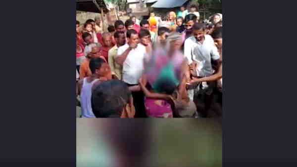 પ્રેમી સાથે મહિલાને લોકોએ રસ્સીથી બાંધીને આખા ગામમાં ઢસડી, છોડવાની આજીજી કરતો રહ્યો માસૂમ