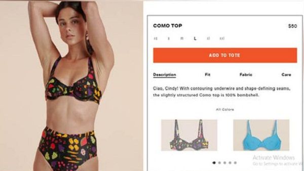 બિકીની OOKIOH માંથી ખરીદવામાં આવી છે