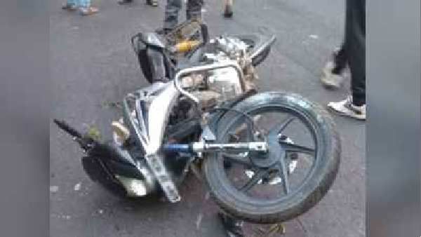 દાહોદમાં બસ સાથે અકસ્માતમાં બાઈક સવારનો આબાદ બચાવ