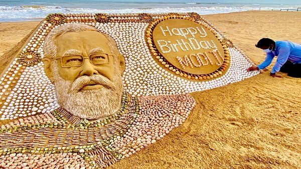 આર્ટિસ્ટ સુદર્શન પટનાયકે PM મોદીને પાઠવી જન્મદિવસની શુભકામના, કહ્યુ - ભારત માતાની સેવા માટે દીર્ઘાયુ મળે