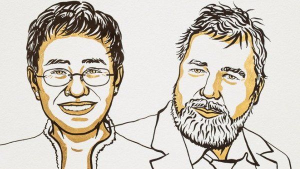 Nobel Prize 2021 for Freedom of Expression : મારિયા રેસા અને દિમિત્રી મુરાટોવને મળ્યો નોબેલ પુરસ્કાર