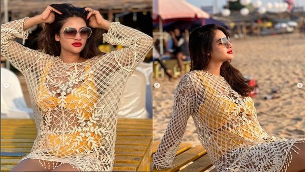 TMC સાંસદ નુસરત જહાંએ હોટનેસની હદ વટાવી, મેશ ટોપમાં બોલ્ડ પોઝ આપ્યા