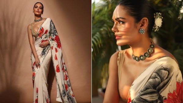 ઈશા ગુપ્તાએ સાડીમાં શેર કર્યા ફોટા, બોલ્ડ બ્લાઉઝે ખેંચ્યુ સહુનુ ધ્યાન, જુઓ Pics