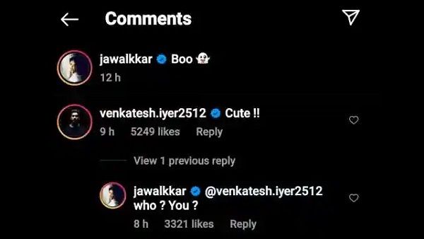 વેંકટેશ ઐયર અને તેલુગુ એક્ટ્રેસ પ્રિયંકાની કયૂટ ચેટ વાયરલ, ફેન્સે પુછ્યુ, શું પાકી રહ્યું છે?