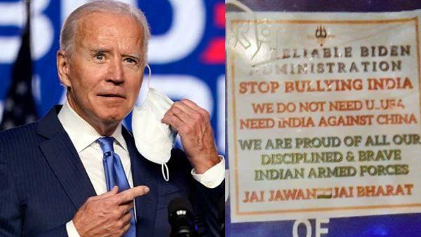 દિલ્હીમાં યુએસ એમ્બેસીના બોર્ડ પોસ્ટર લાગ્યા, લખ્યું - બાઈડન સરકાર ભારતને ડરાવવાનું બંધ કરે!