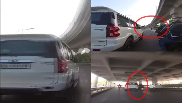 કાર ચાલકનો હર્ટ થઇ ગયો ઇગો તો ચાલુ બાઇકને મારી ટક્કર, જુઓ વીડિયો