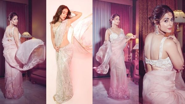 સાડીનો પાલવ સરકાવીને હિના ખાને આપ્યો કિલર લુક, લોકોએ કહી આ વાત