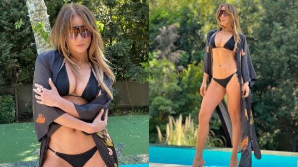 52 વર્ષે પણ બિકીની પહેરી આગ લગાવતી રહે છે જેનિફર લોપેઝ, હવે બ્લેક બિકીનીમાં પોઝ આપ્યા!