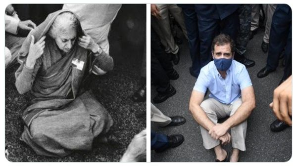 રાહુલ ગાંધીમાં દેખાઇ ઇન્દિરાની ઝલક, ઘણા સાંસદોની અટકાયત