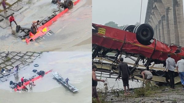 Dhar Bus Accident : મુસાફરોની બસ નર્મદા નદી ખાબકતા 13 લોકોના મોત, 25થી વધુ તણાયા