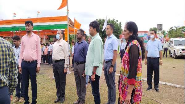 તરઘડી ખાતે યોજાનાર 'સ્વાતંત્ર્ય દિવસ'ના કાર્યક્રમનુ કલેકટરશ્રી અરુણ મહેશ બાબુની ઉપસ્થિતિમાં રિહર્સલ કરાયુ