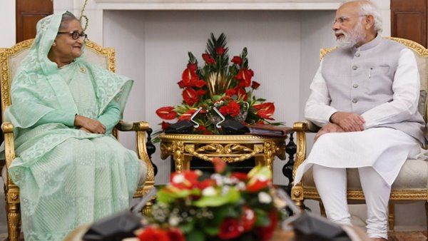 પીએમ મોદી-શેખ હસીનાની બેઠક, કુશિયાર નદીના પાણીને લઇ સમજોતા પર હસ્તાક્ષર