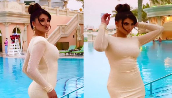 વ્હાઈટ બોડીકોન ડ્રેસમાં ઉર્વશી રૌતેલાએ ઈન્ટરનેટનો પારો ચડાવ્યો, જુઓ ફોટો