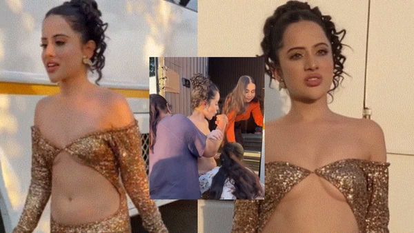 ઉપરથી એક દોરાની મદદથી લટકતી ડ્રેસ પહેરીને નીકળ ઉર્ફી જાવેદ, ચાલવુ પણ થયુ મુશ્કેલ, લોકોએ ઉઠાવીને વૈનિટી વૈન...