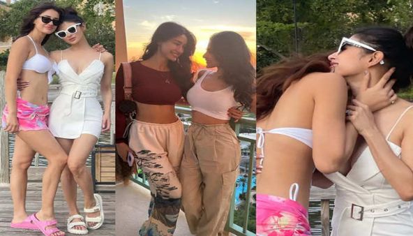 એકબીજાની બાહોમાં ખોવાઈને કેમેરામાં કેદ થઈ દિશા પટણી અને મૌની રોય, જુઓ ફોટો